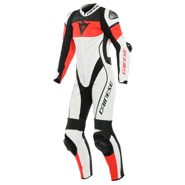 Dainese Imatra Lady Perforated White Fluo Red Black1 Piece 42