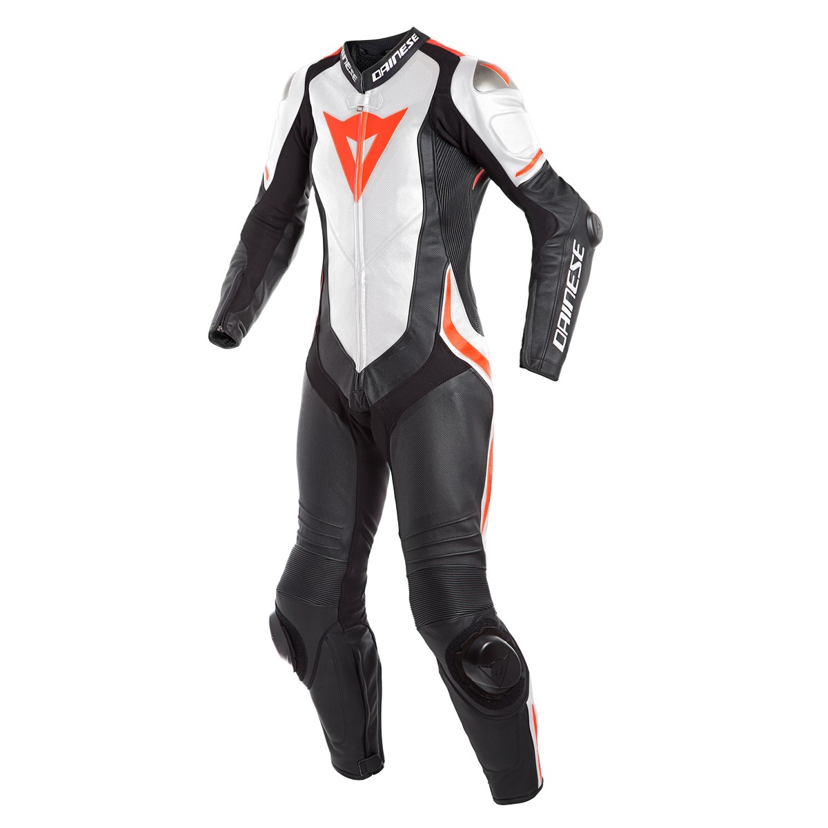 Dainese Laguna Seca 4 Perf. Lady Black White Fluo Red 1 Piece 48