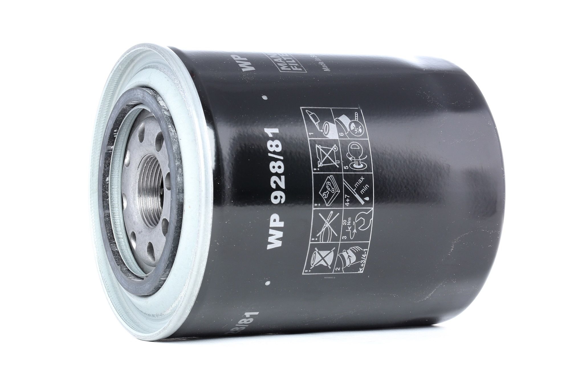 MANN-FILTER Öljynsuodatin HYUNDAI,MAZDA,KIA WP 928/81 2630042000,2630042010,2630042020 OVS0114302,VSY114302,VSY114302A,VSY114302B,VSY314302,AK129503