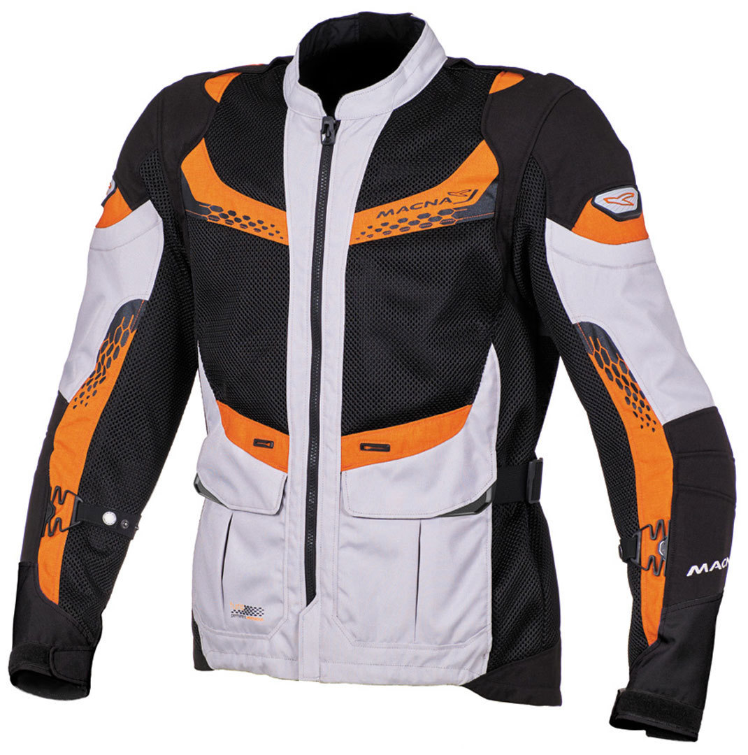 Macna Furio Light Grey Black Orange M
