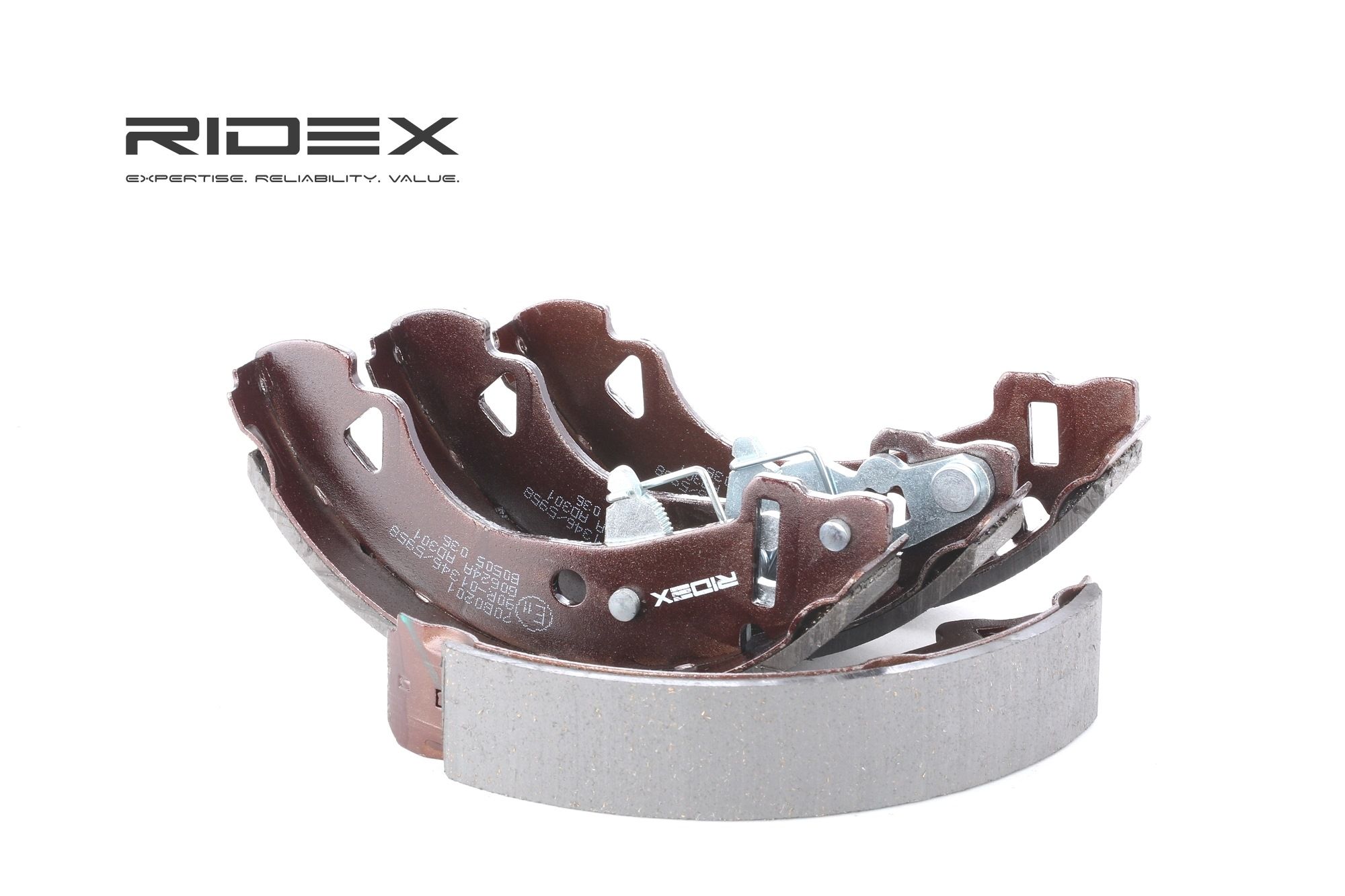 RIDEX Jarrukengät FIAT,LANCIA,AUTOBIANCHI 70B0201 9945371,71738377,77362291 Jarrukenkäsarja 77362293,9945371,9945640,9945371,9945371
