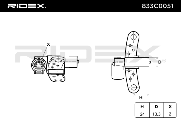 RIDEX Kampiakselin Asentotunnistin OPEL,RENAULT,NISSAN 833C0051 7700101970,7700103069,8200468645 Kampiakselin Anturi,Impulssianturi, Kampiakseli