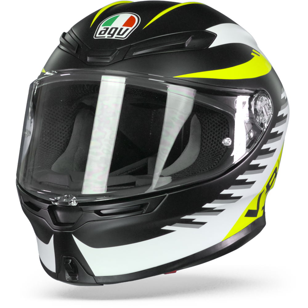 AGV K6 Rapid 46 Matt Black White Yellow MS