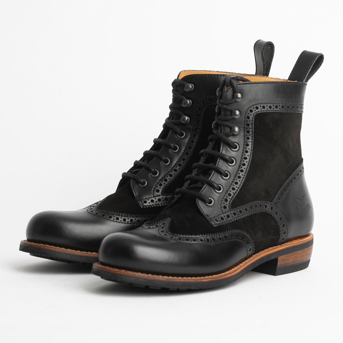ROKKER Frisco Brogue Lady Black Motorcycle Boots 39