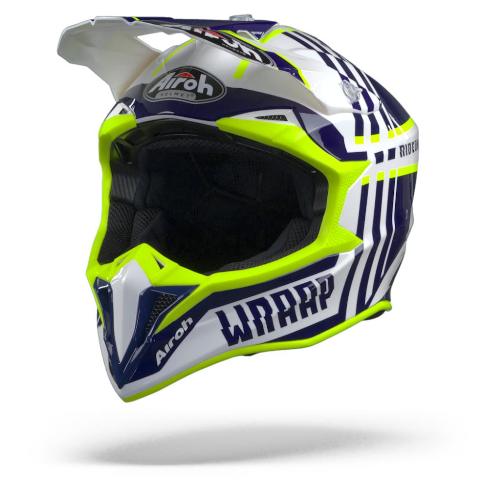 Airoh Wraap Broken Blue Gloss L