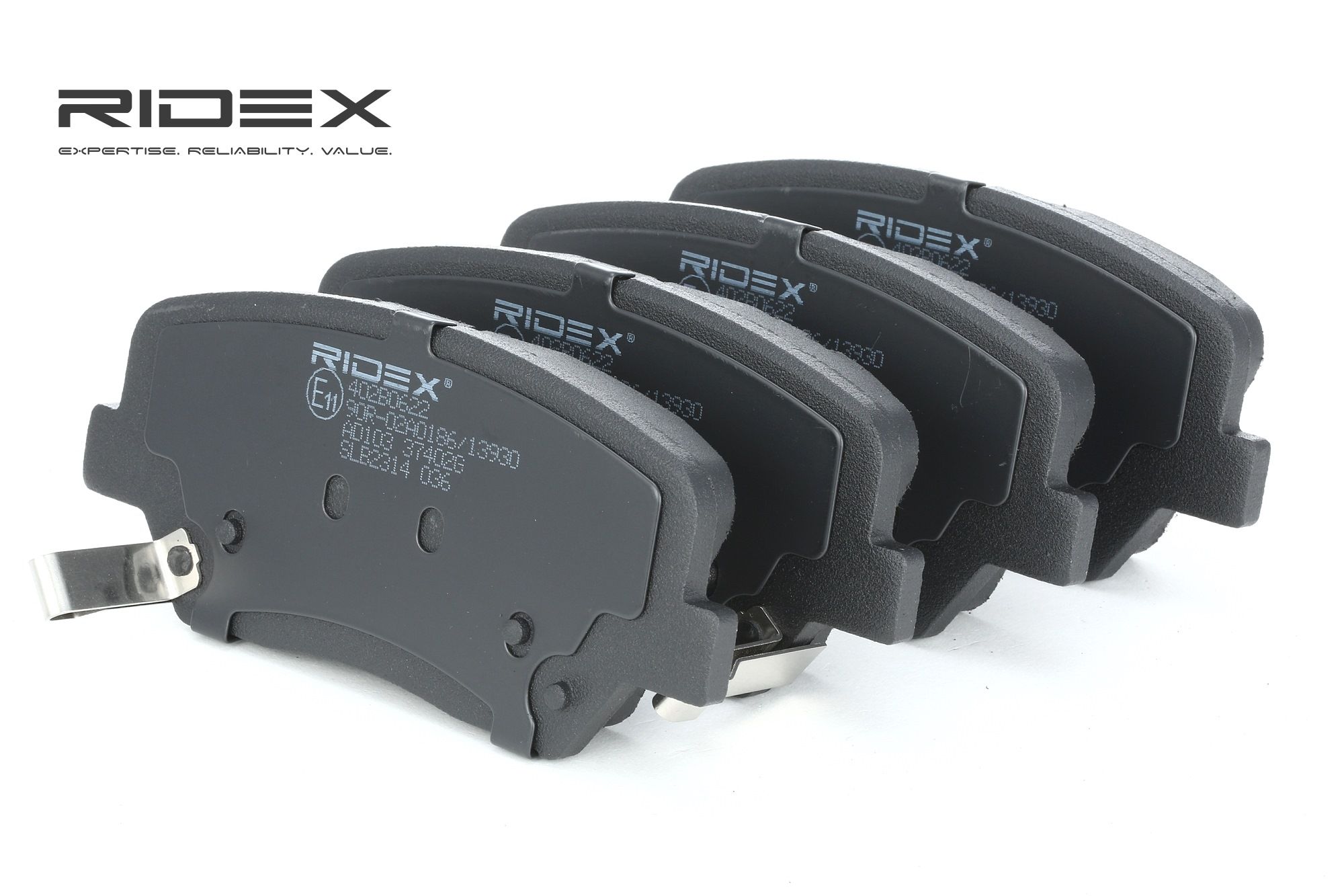 RIDEX Jarrupalat HYUNDAI,KIA 402B0622 581012VA60,581013VA70,581013XA00 Jarrupalasarja,Jarrupala, Levyjarru 58101A0A00,58101A6A00,58101A6A01,58101A6A02