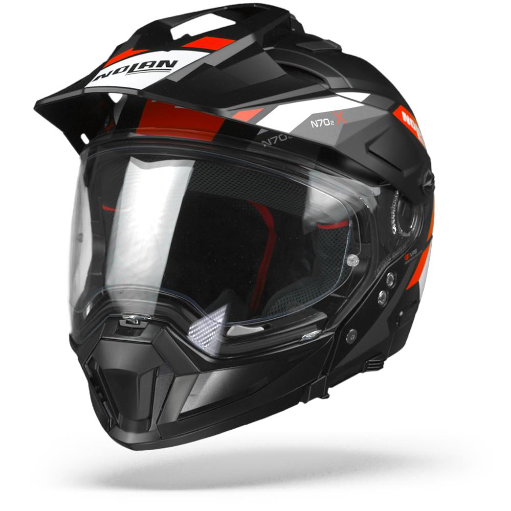 Nolan N70-2 X Grandes Alpes 20 Flat Black White Red 3XL