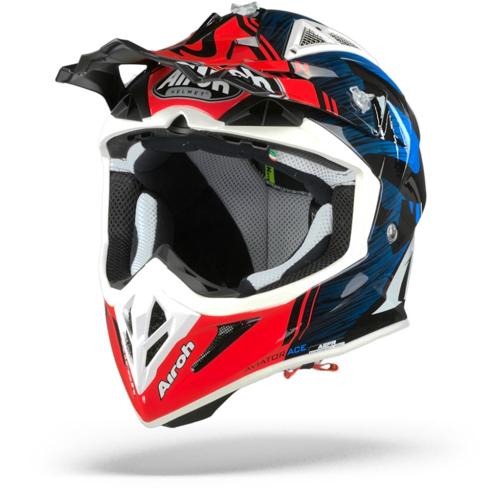 Airoh Aviator ACE Kybon Blue Red Gloss S