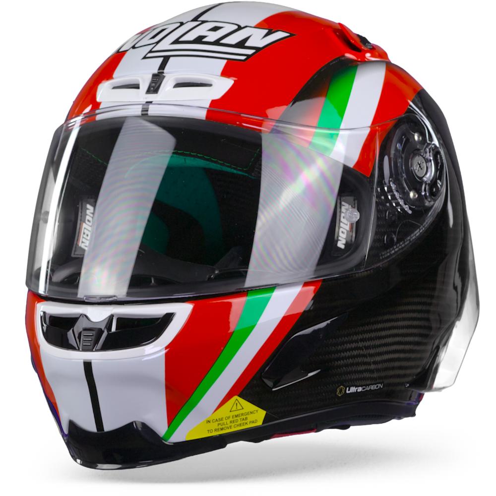 Nolan X-803 RS Ultra Carbon 20 Stoner Together Carbon Black Red White Green S