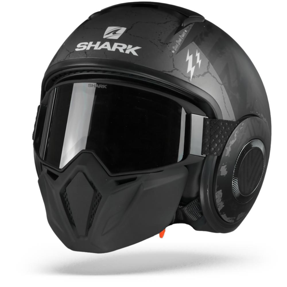 Shark Street Drak Crower Matt Black Anthracite Silver KAS XS