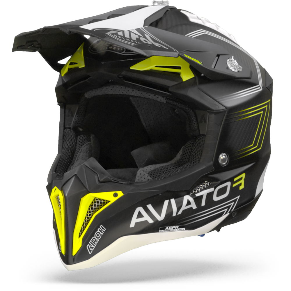Airoh Aviator 3 Primal Carbon Flat Yellow 2XL