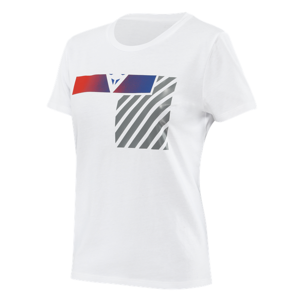 Dainese Illusion Lady T-Shirt White Dark Gray Red L