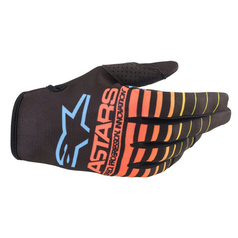 Alpinestars Radar Gloves Black Yellow Fluo Coral XL