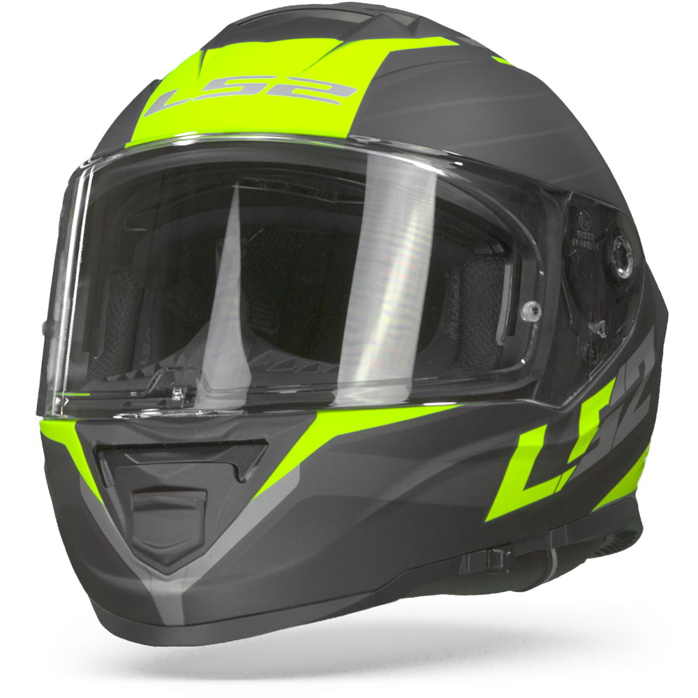 LS2 FF800 Storm Nerve Matt Black Hivis Yellow L