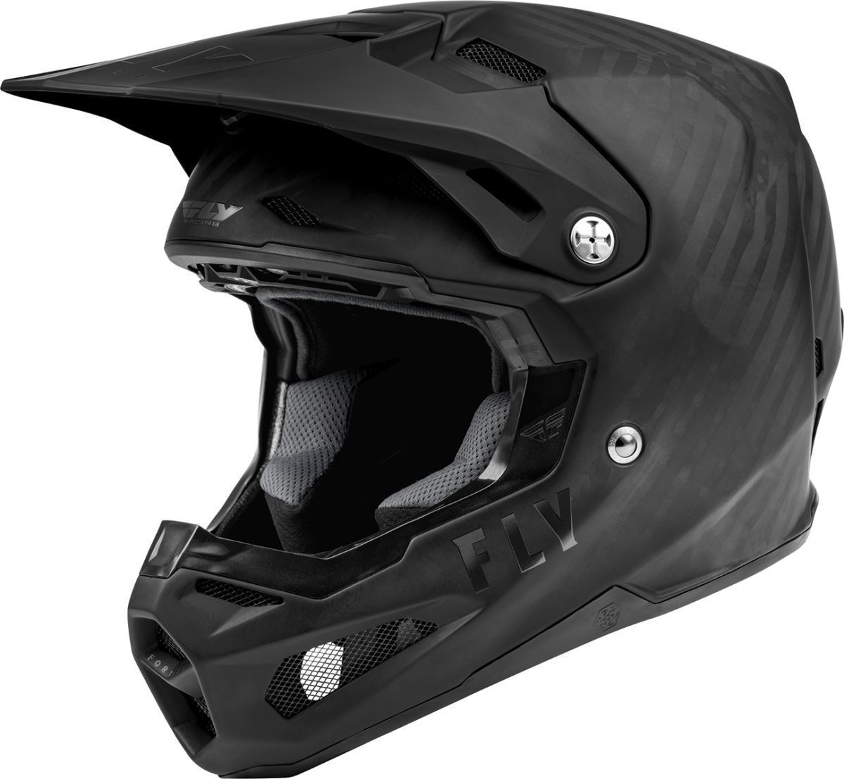 FLY Racing Formula Carbon Solid Matte Black Carbon L