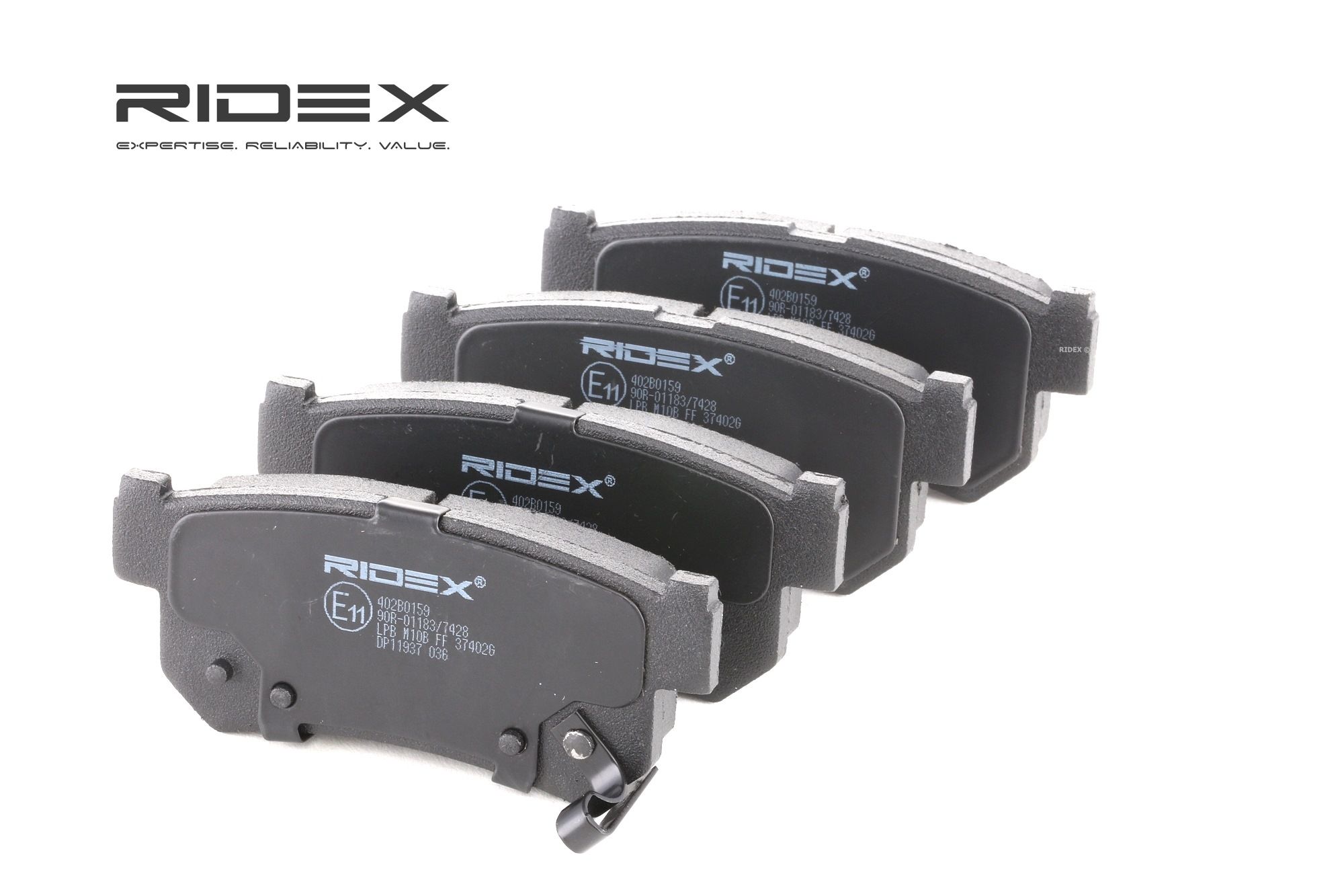 RIDEX Jarrupalat DAEWOO,SSANGYONG 402B0159 4841308050,48413090A0,48413090A1 Jarrupalasarja,Jarrupala, Levyjarru 4841305100,4841305101,4841305102