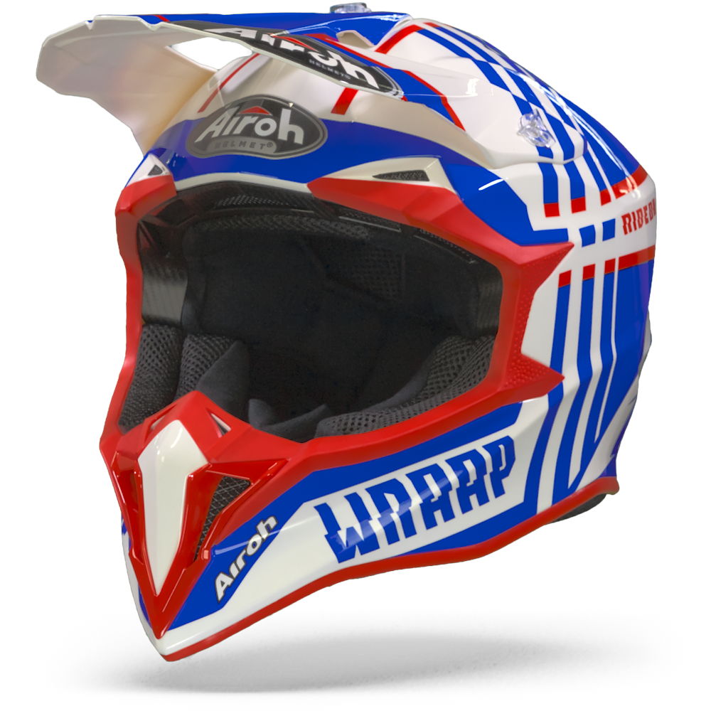 Airoh Wraap Broken Blue Red Gloss M
