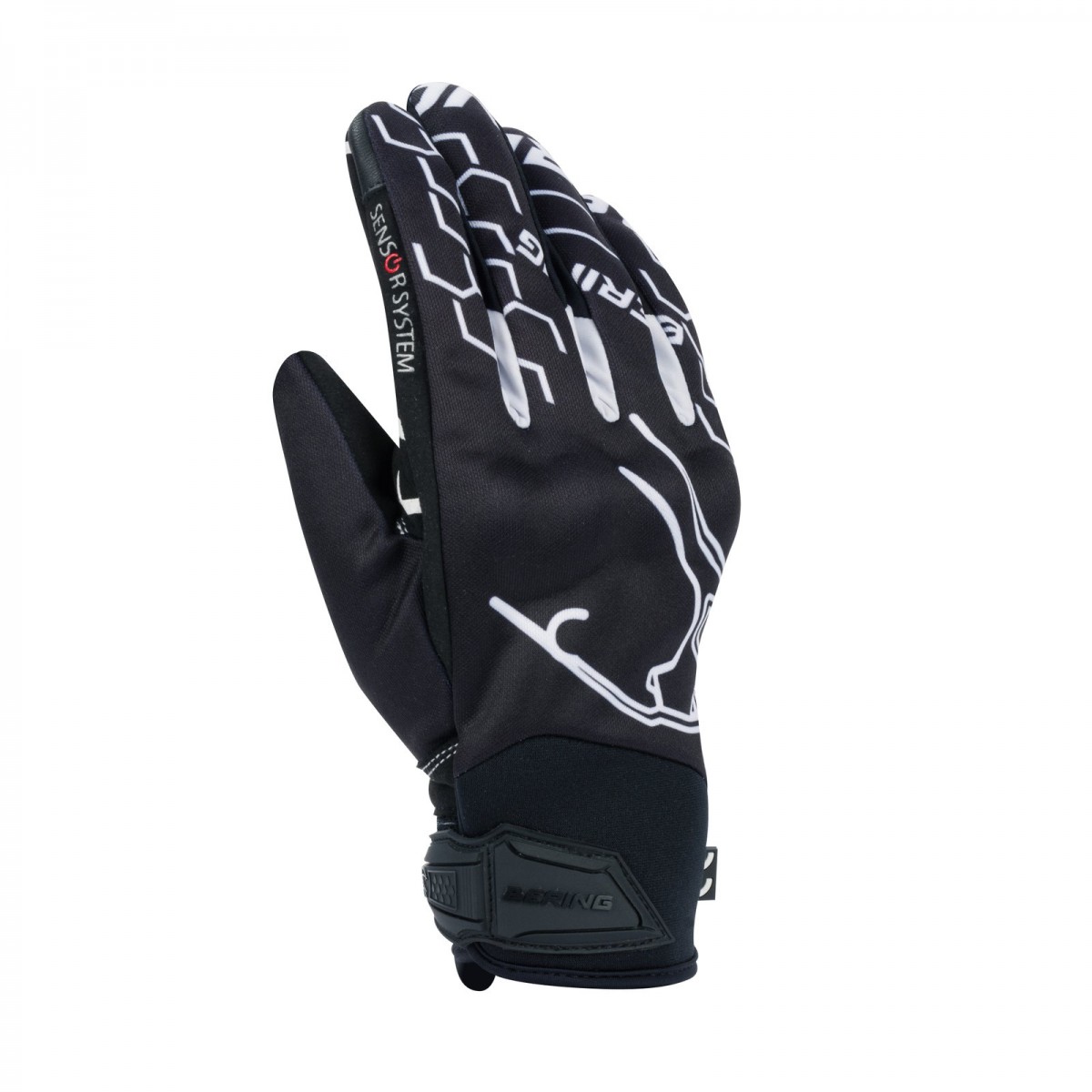 Bering Walshe Black Grey White Gloves T9