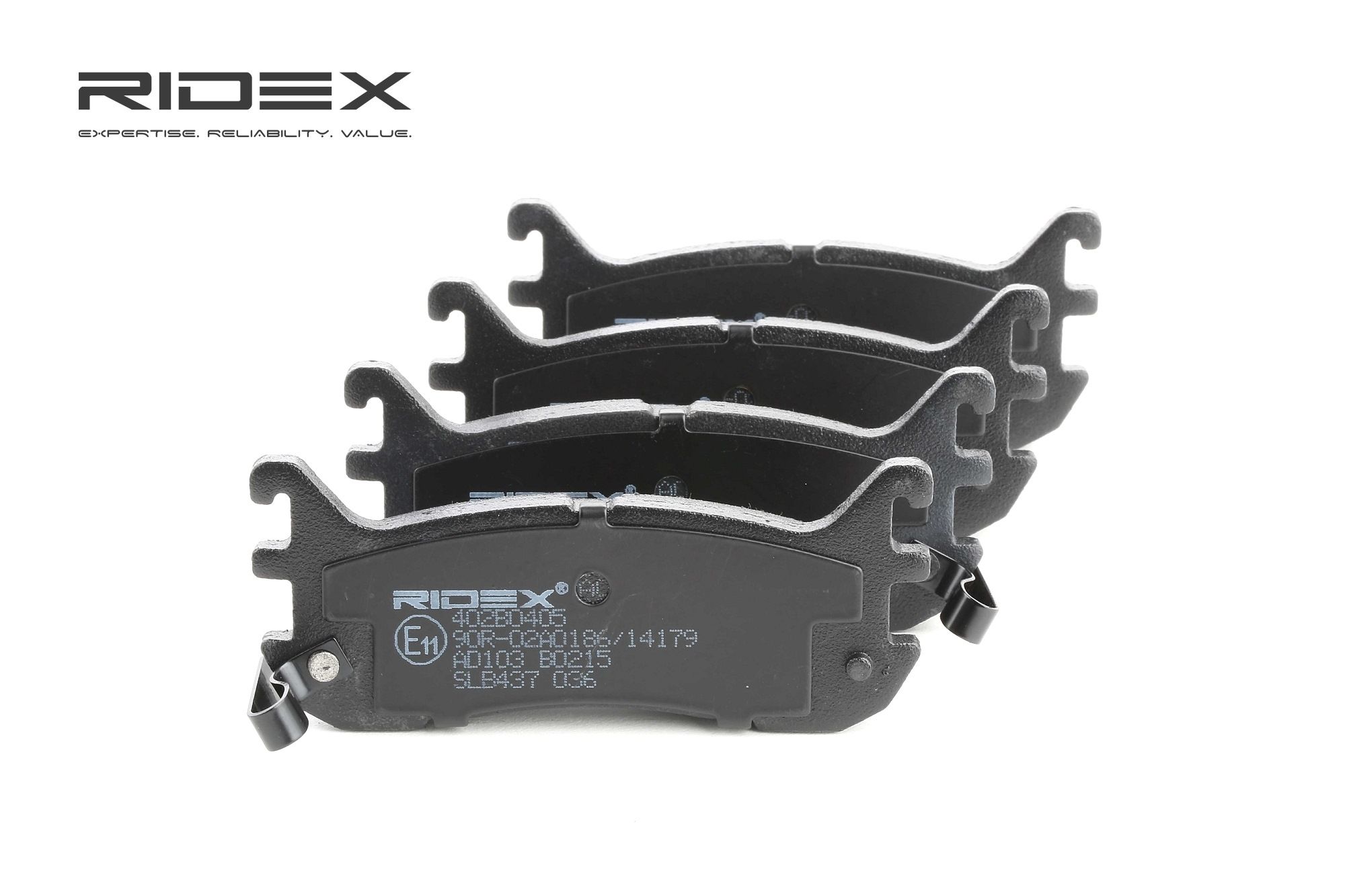RIDEX Jarrupalat MAZDA,FORD USA 402B0405 F7CZ2200AA,B0YA2643Z,B0YA2643ZA Jarrupalasarja,Jarrupala, Levyjarru BCYC2643Z,BCYC2643ZA,BCYC2643ZB,BCYC2648Z