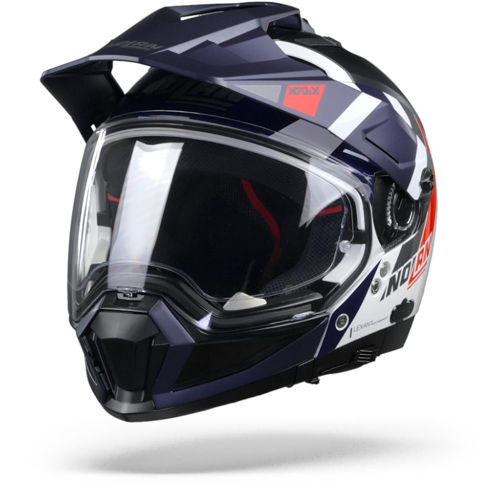 Nolan N70-2 X Decurio 33 Metal White Blue Silver Red S