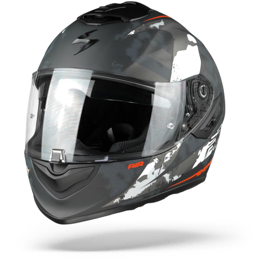 Scorpion EXO-1400 Air Sylex Matt Black Silver Red XL