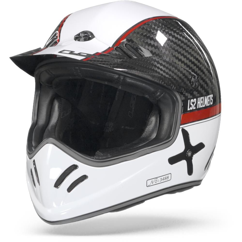 LS2 MX471 Xtra Yard White Red S