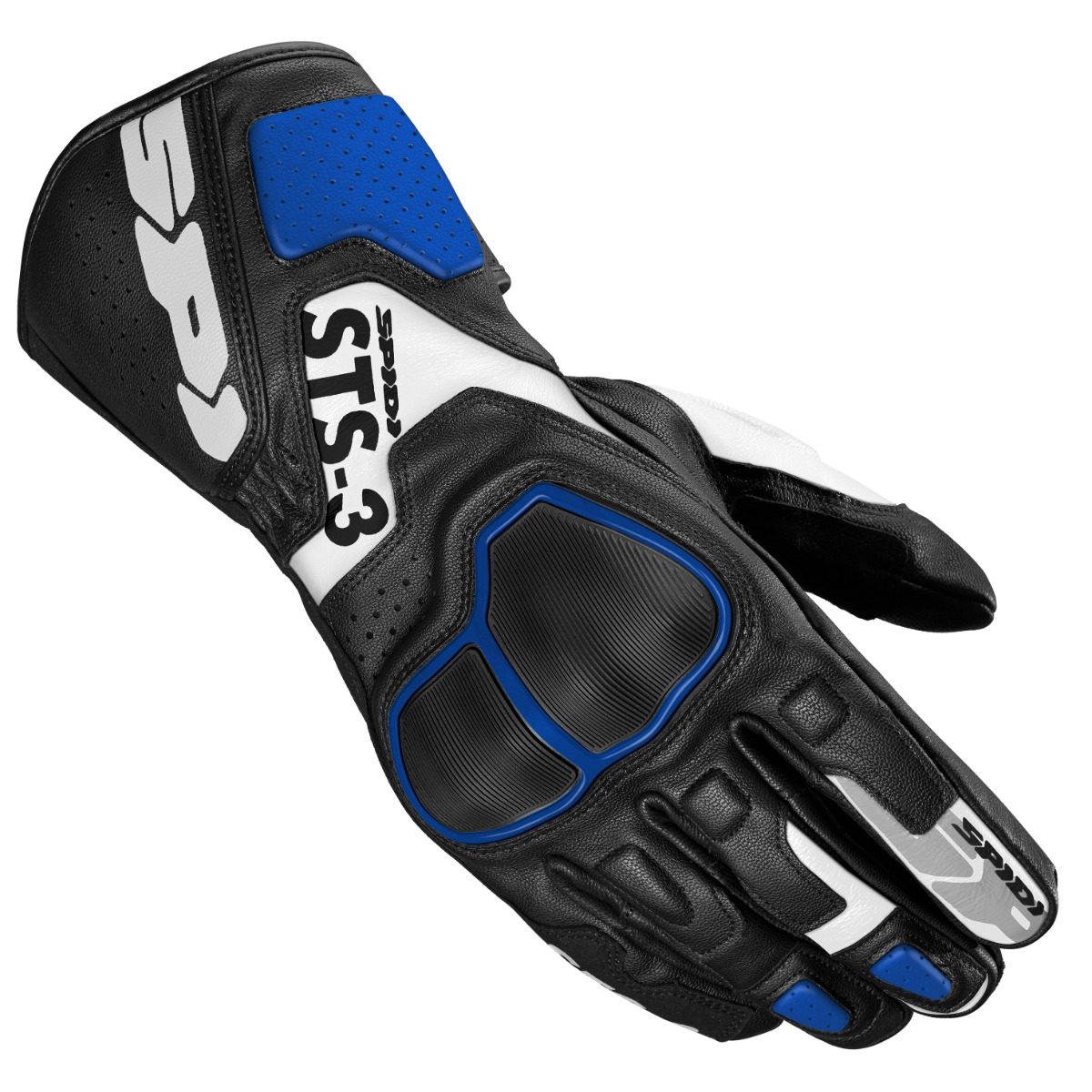 Spidi Sts-3 Black Blue Motorcycle Gloves 3XL