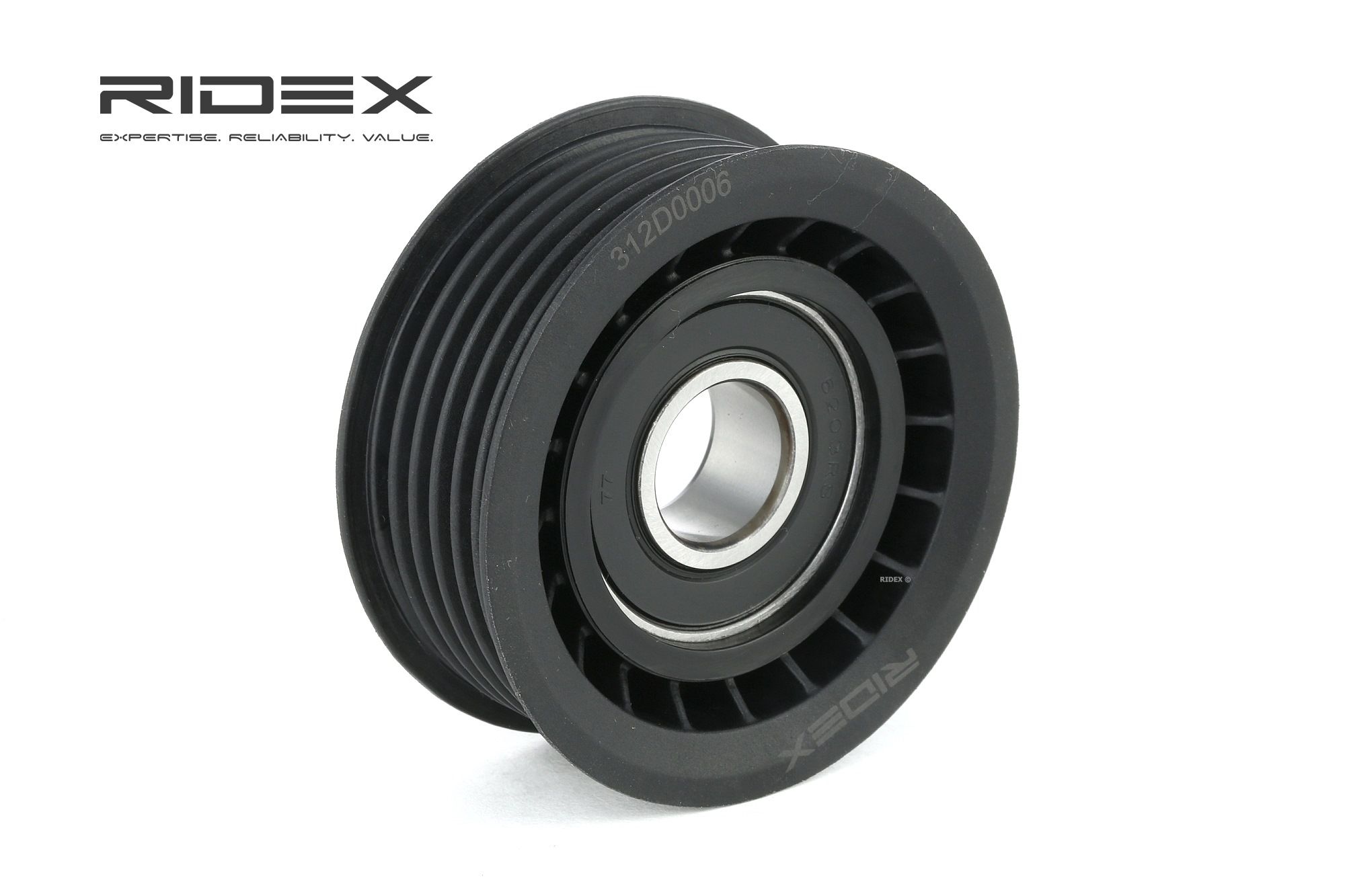RIDEX Ohjainrulla VW,AUDI,MERCEDES-BENZ 312D0006 059903341A,059903341E,059903341J Ohjainrulla, Moniurahihna 04593848AA,04593985AA,04627851AA,4593848AA