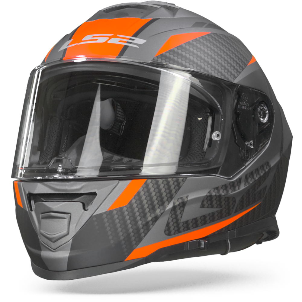 LS2 FF800 Storm Racer Matt Titanium Fluo Orange S