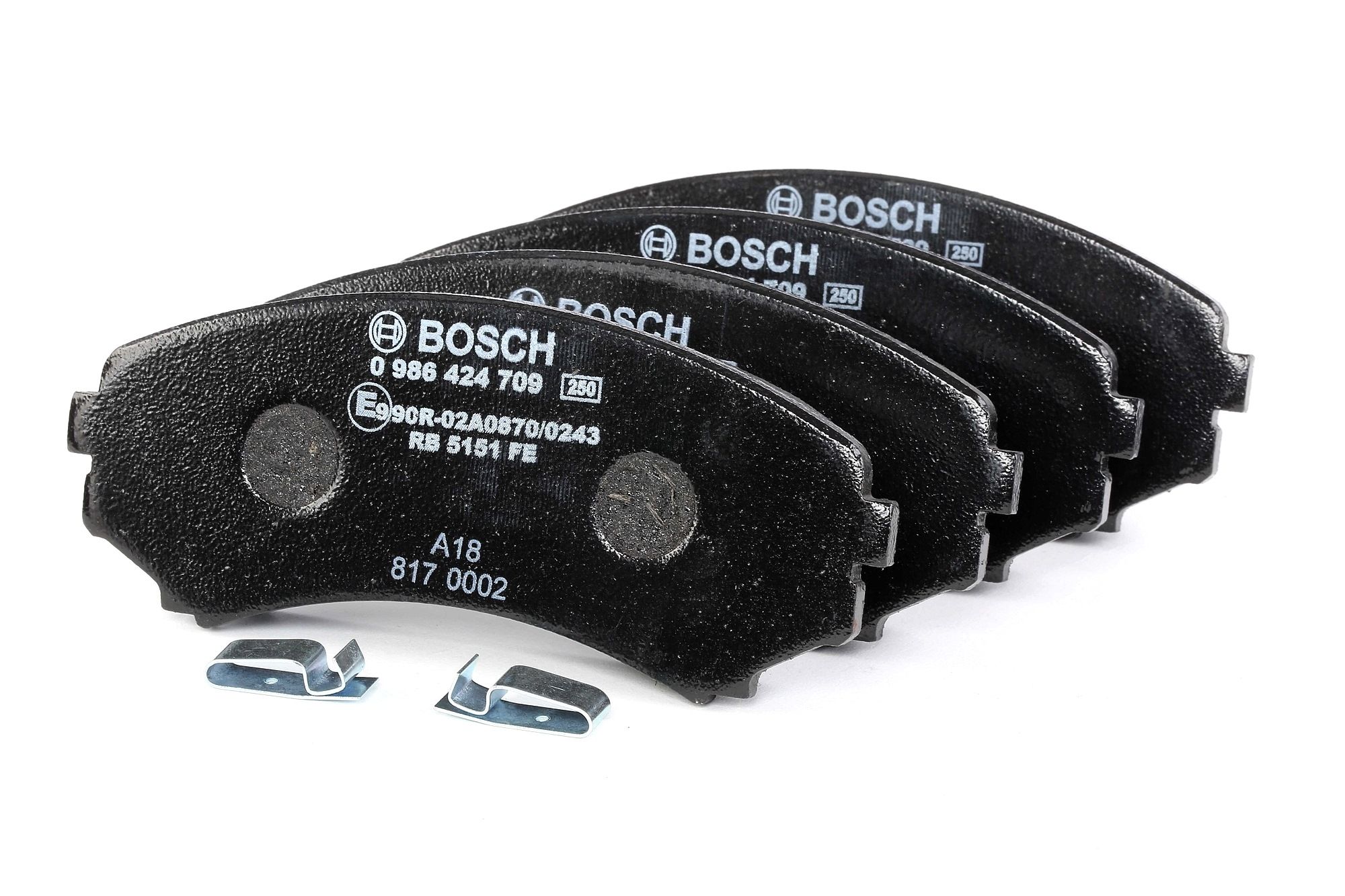 BOSCH Jarrupalat MAZDA,MITSUBISHI 0 986 424 709 S4Y93328Z,S4Y93328ZA,S4YR3323Z Jarrupalasarja,Jarrupala, Levyjarru S4YR3323ZA,SHY63323Z,SHY63328Z