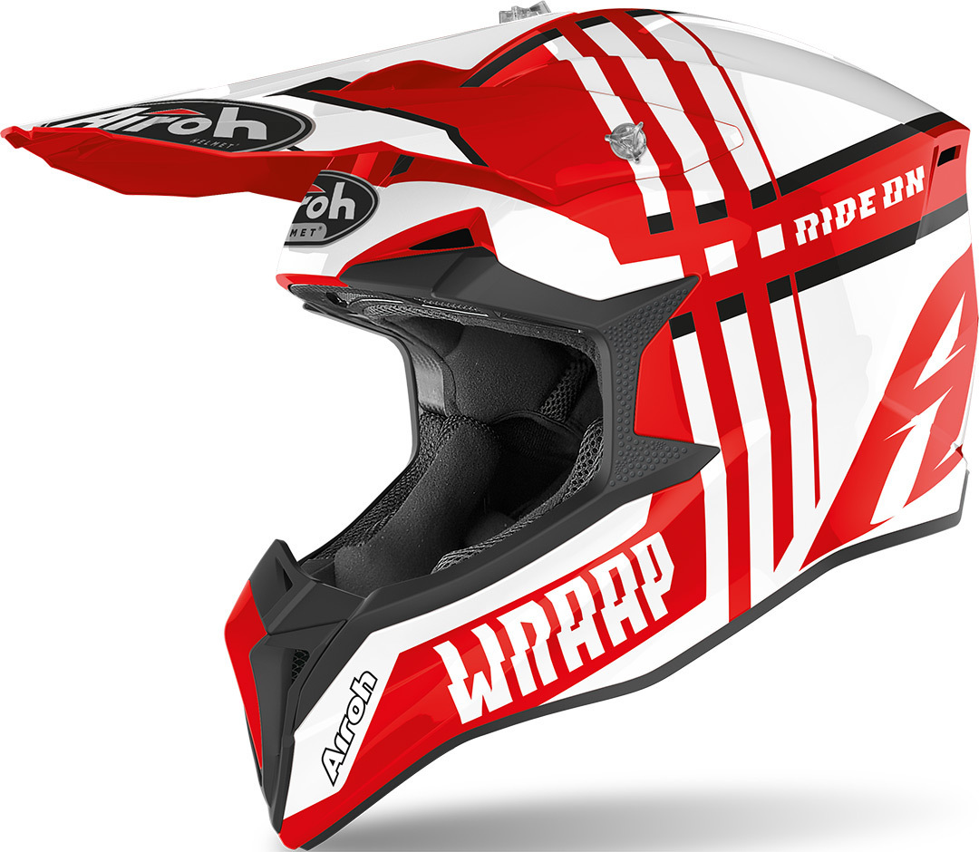 Airoh Wraap Broken Red Gloss L