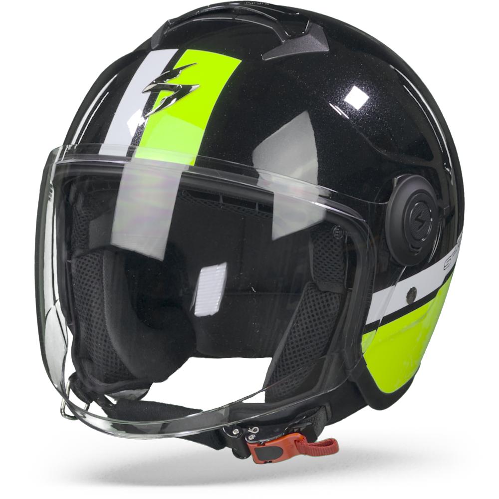 Scorpion EXO-City Strada Pearl Black White Neon Yellow 2XL