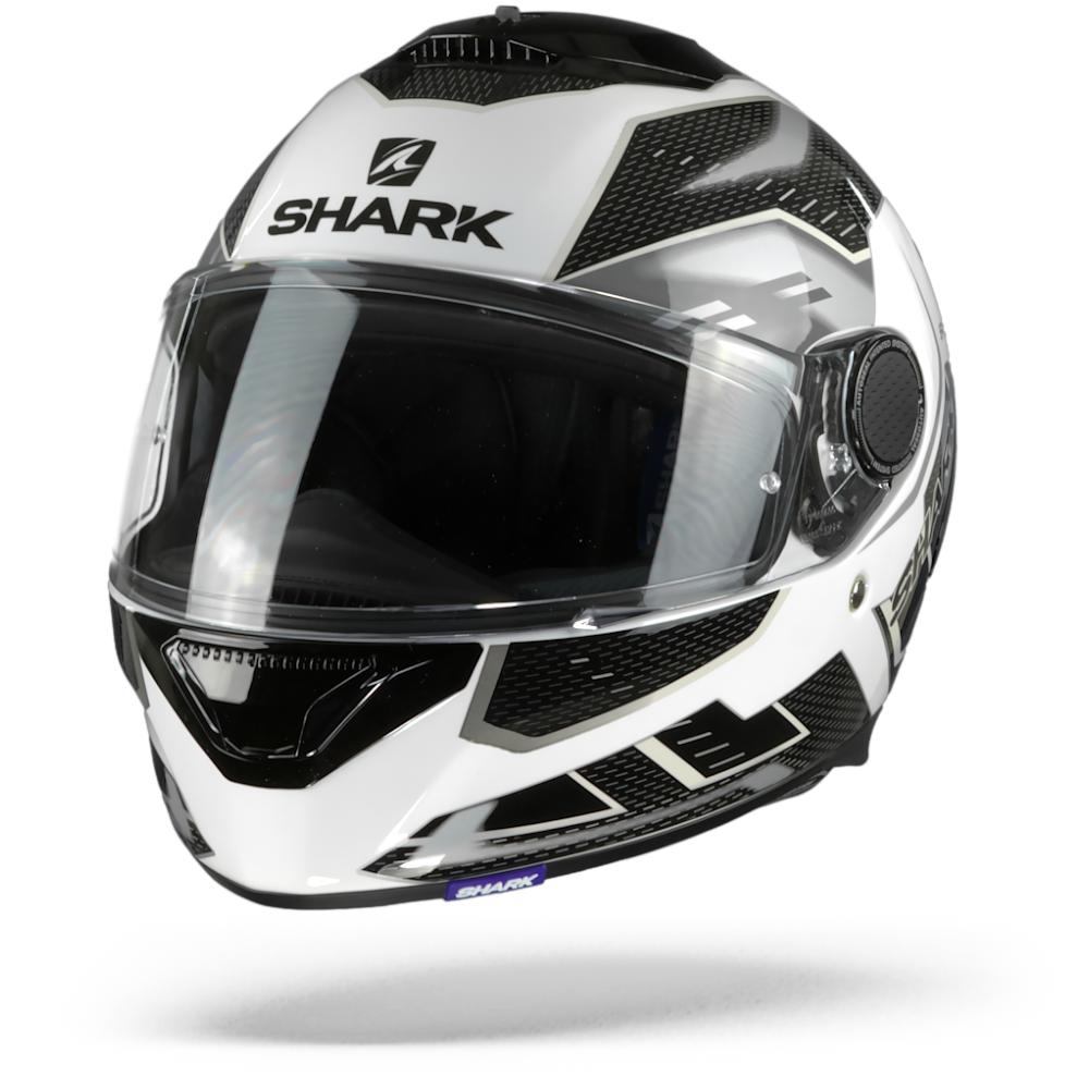 Shark Spartan 1.2 Antheon White Silver Black WSK XL