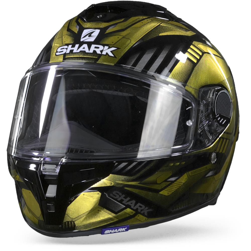 Shark Spartan GT Replikan KUQ Black Chrome Gold M