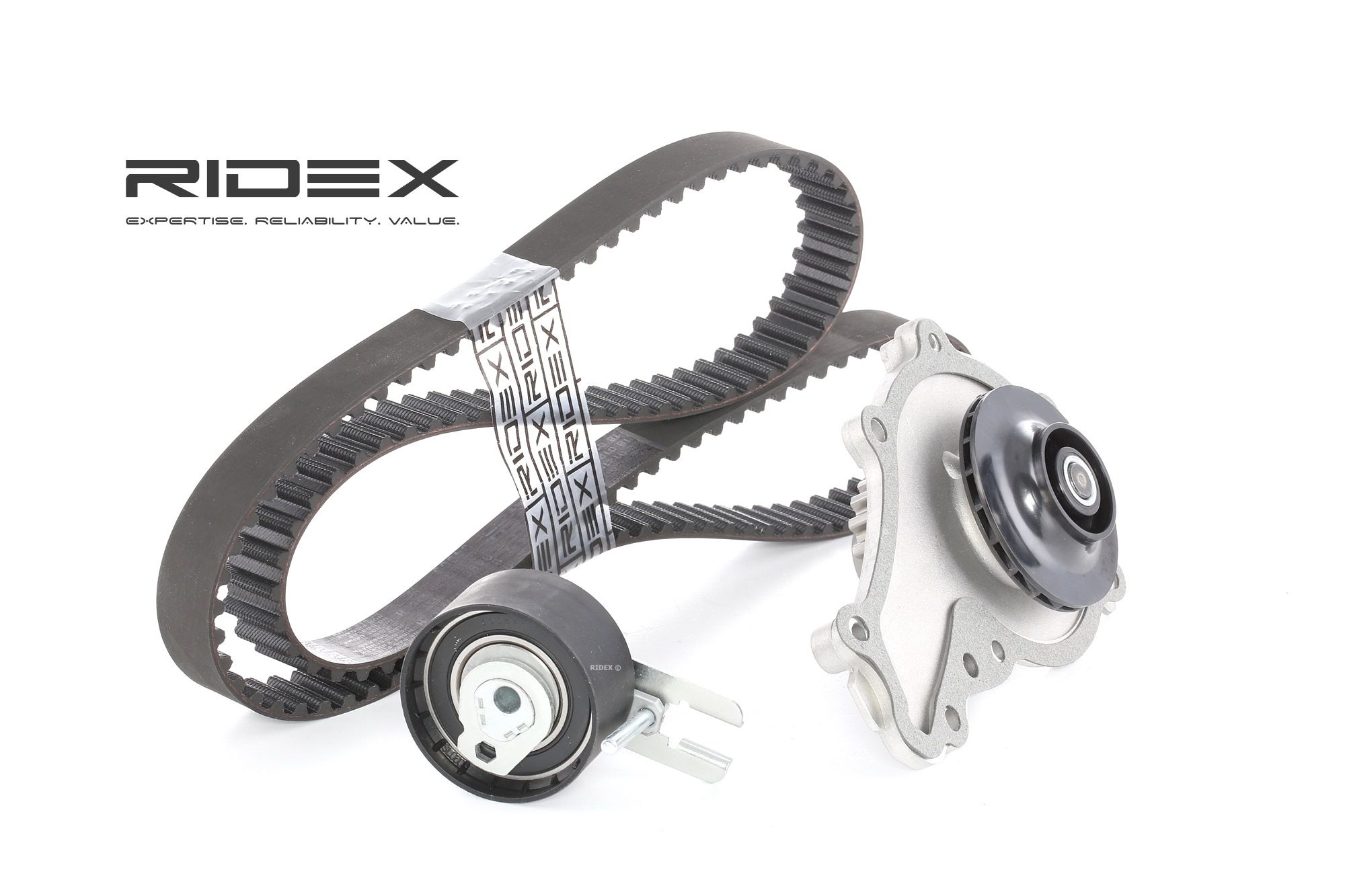 RIDEX Vesipumppu + Jakohihnasarja FORD,FIAT,PEUGEOT 3096W0009 0816G7,0816J6,082988 083048,1201G1,1201G9,1201K8,1609417680,1609525680,71775921,1145947