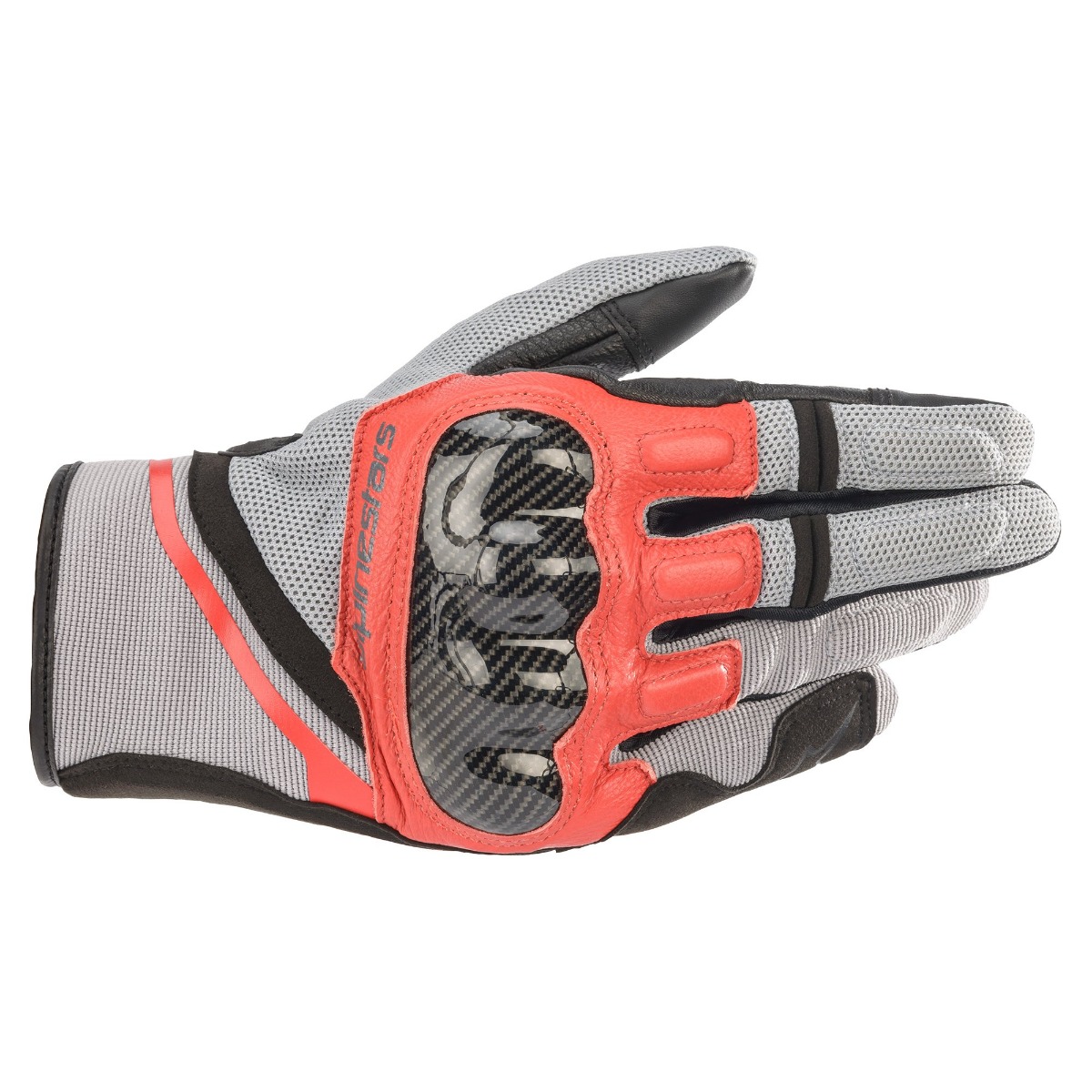 Alpinestars Chrome Ash Gray Black Bright Red M