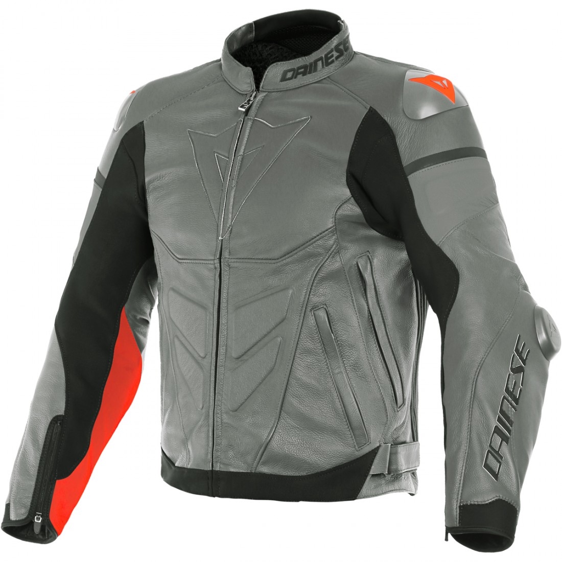 Dainese Super Race Charcoal Gray Gray Fluo Red 44