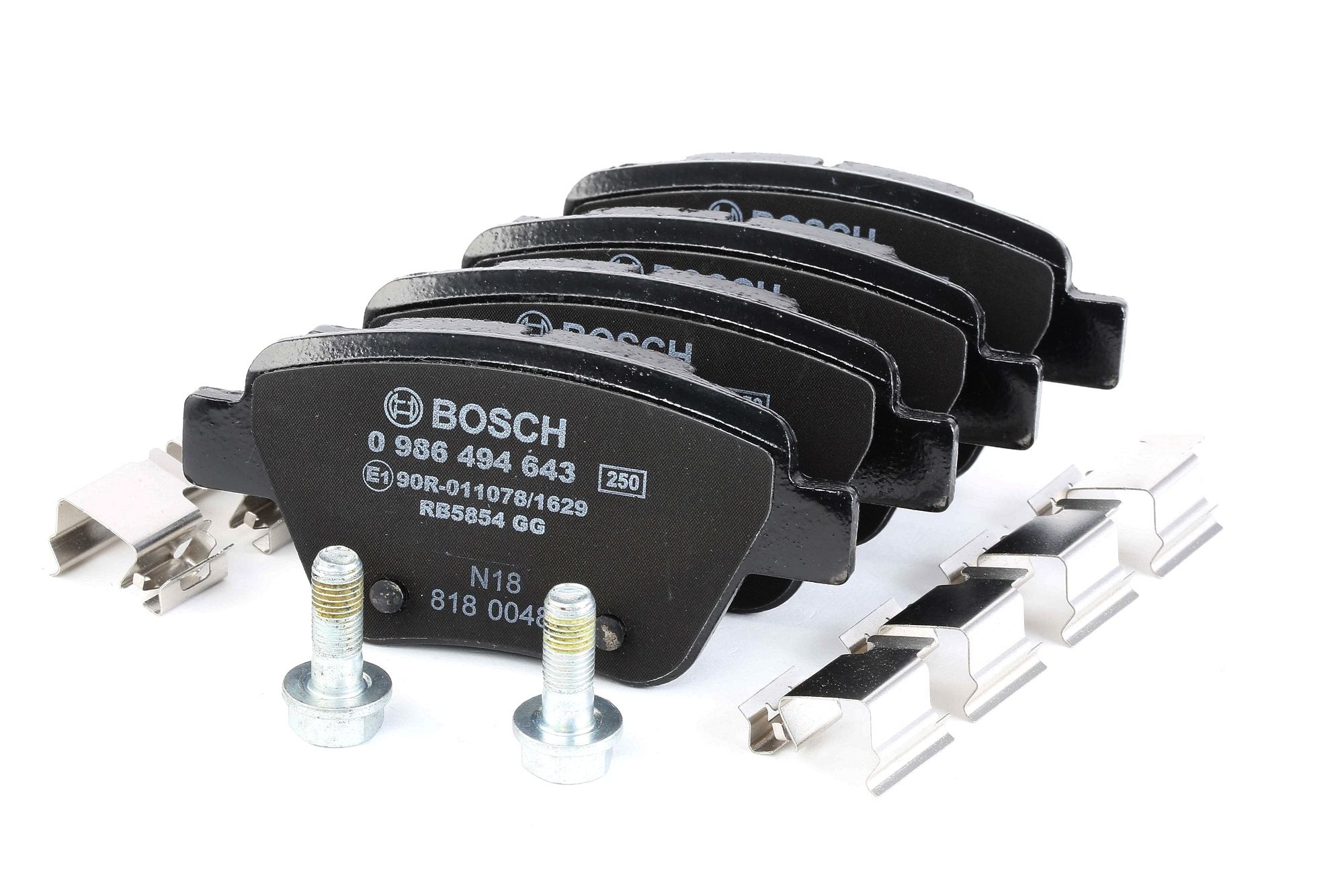 BOSCH Jarrupalat VW,AUDI,SKODA 0 986 494 643 2K5698451,5K0698451,5K0698451A Jarrupalasarja,Jarrupala, Levyjarru 5K0698451C,2K5698451,5K0698451