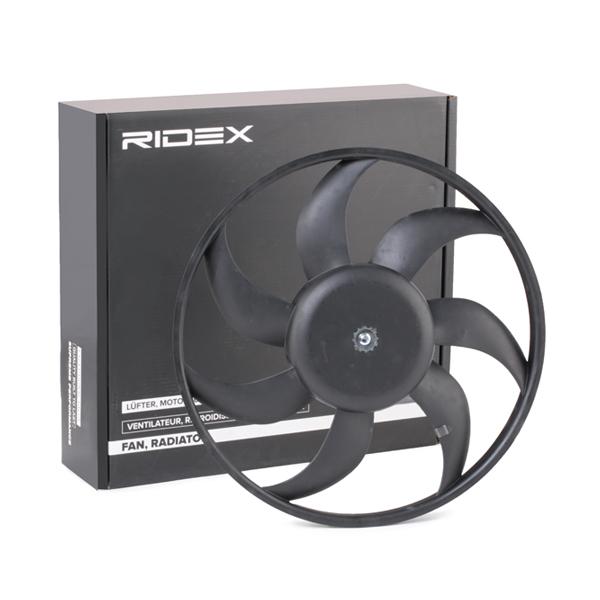 RIDEX Jäähdyttimen Tuuletin OPEL,FIAT,ABARTH 508R0038 13263552,1341121,1341390 Tuuletin, Moottorin Jäähdytys 1341682,13450416,55702179,13263552