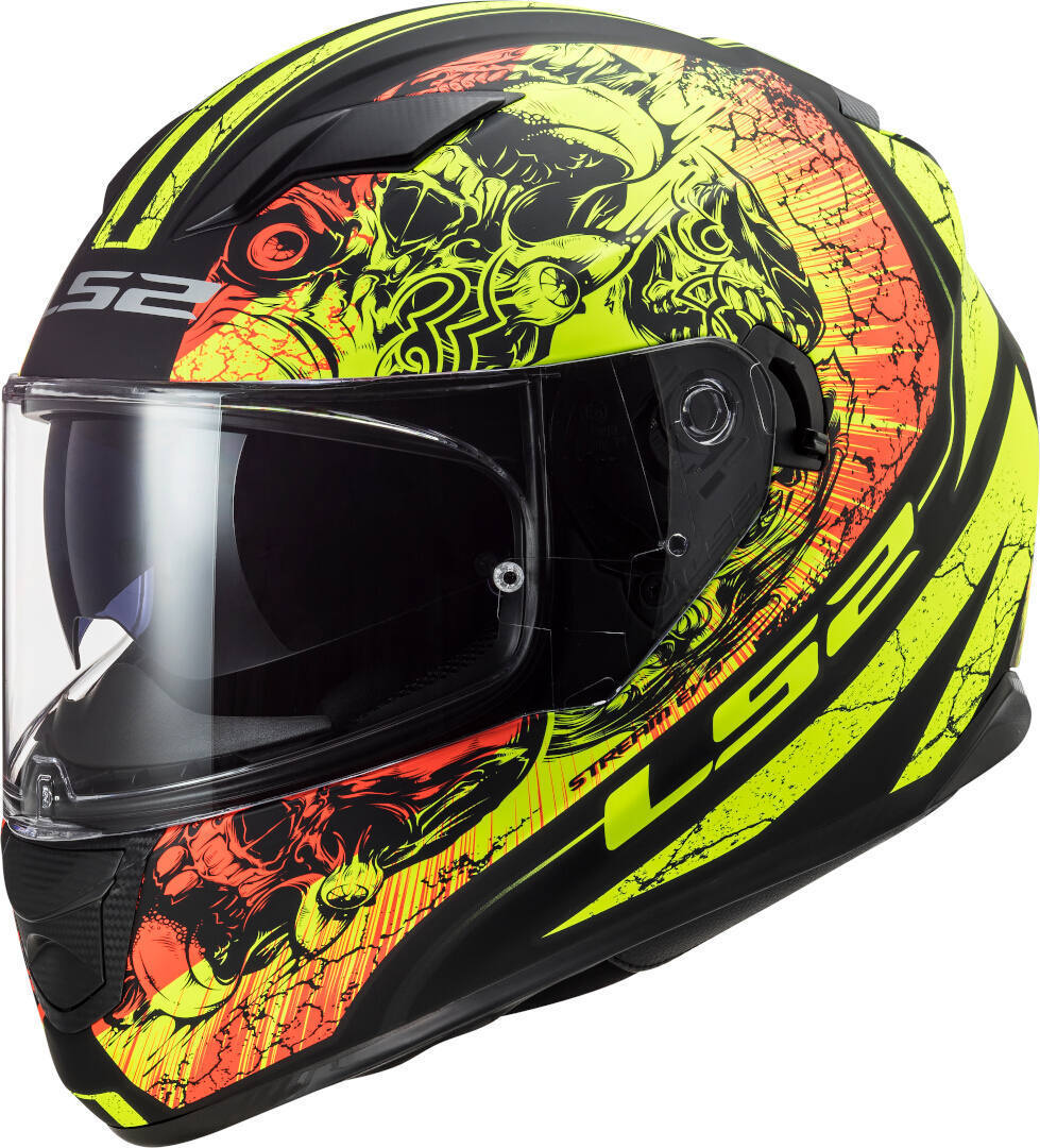 LS2 FF320 Stream Evo Throne Matt Black Hivis Yellow XL