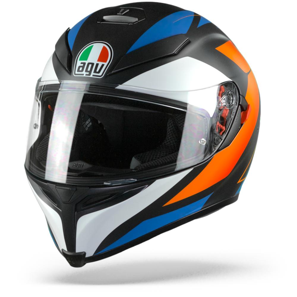 AGV K5 S Max Vision Core Matt Black Blue Orange MS