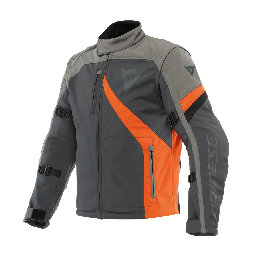 Dainese Ranch Tex Jacket Ebony Charcoal Gray Flame Orange 46