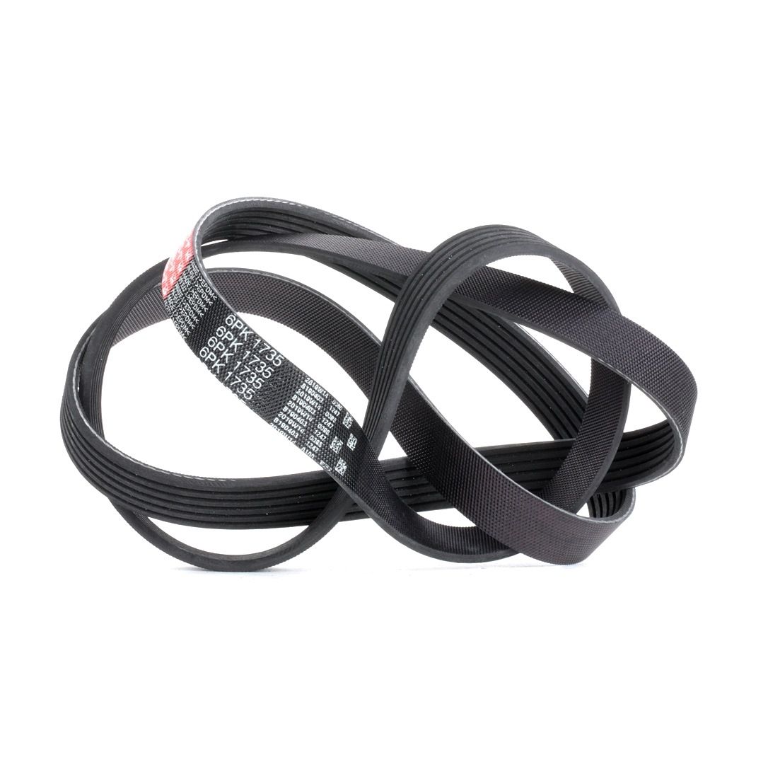 GATES Moniurahihna VW,AUDI,BMW 6PK1735 55186364,55201362,71753875 6Q0260849A,6Q0260849C,11281437369,11281437880,11281739816,5750R5,5750W0,5750X7