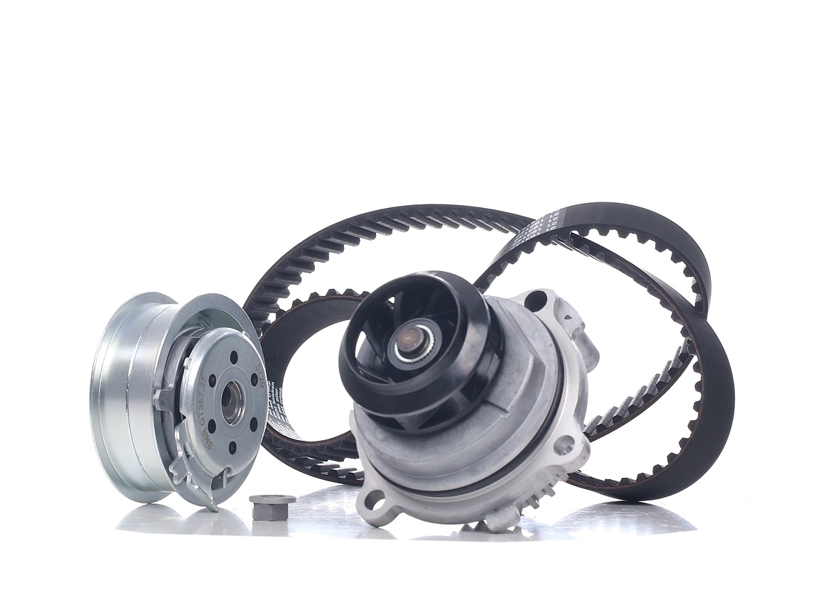 SNR Vesipumppu + Jakohihnasarja VW,AUDI,SKODA KDP457.320 068121011C,06A109119C,06A109119J 06A109119K,06A109479A,06A109479B,06A109479C,06A109479F