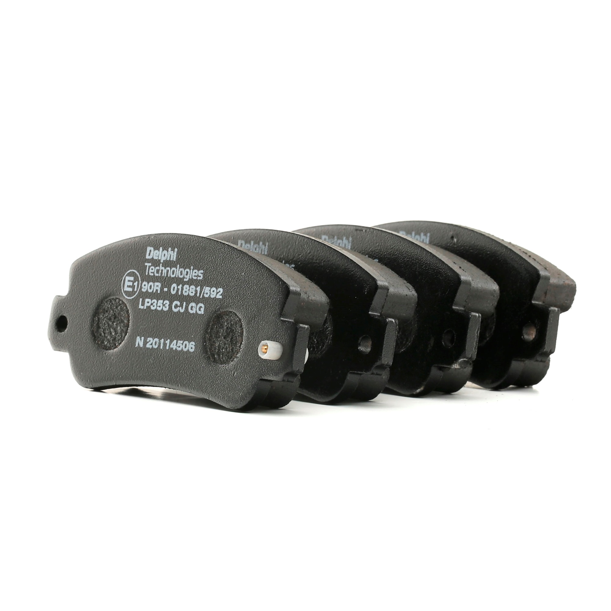 DELPHI Jarrupalat FIAT,SEAT,ALFA ROMEO LP353 792561,793322,793465 Jarrupalasarja,Jarrupala, Levyjarru 5889226,5892309,5892310,5892312,5951660,5951671