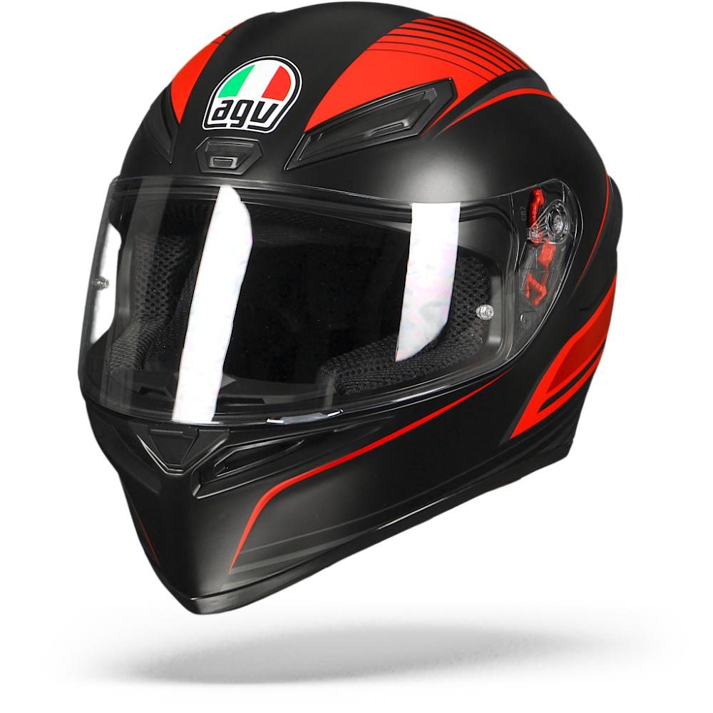 AGV K1 Warmup Matt Black Red S