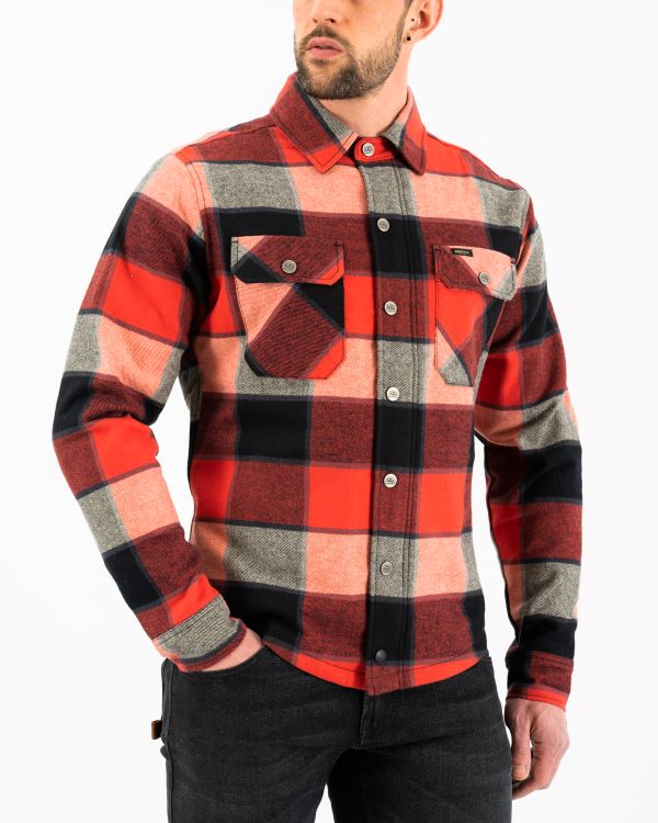 Rokker Boulder Rider Shirt Red Black White M