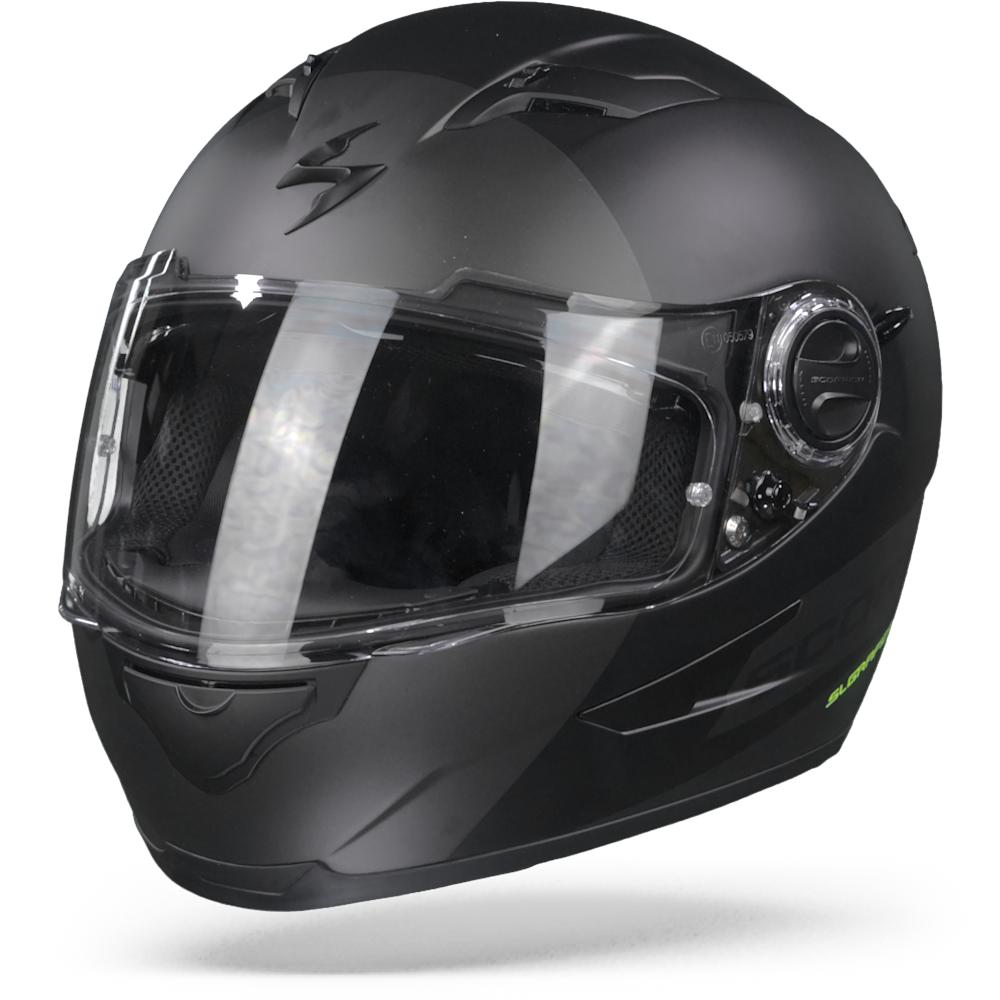 Scorpion EXO-490 Pace II Matt Black Silver 2XL