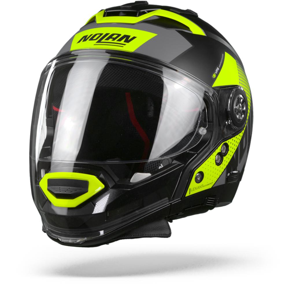 Nolan N70-2 GT Celeres 32 Flat Black Yellow Silver 3XL