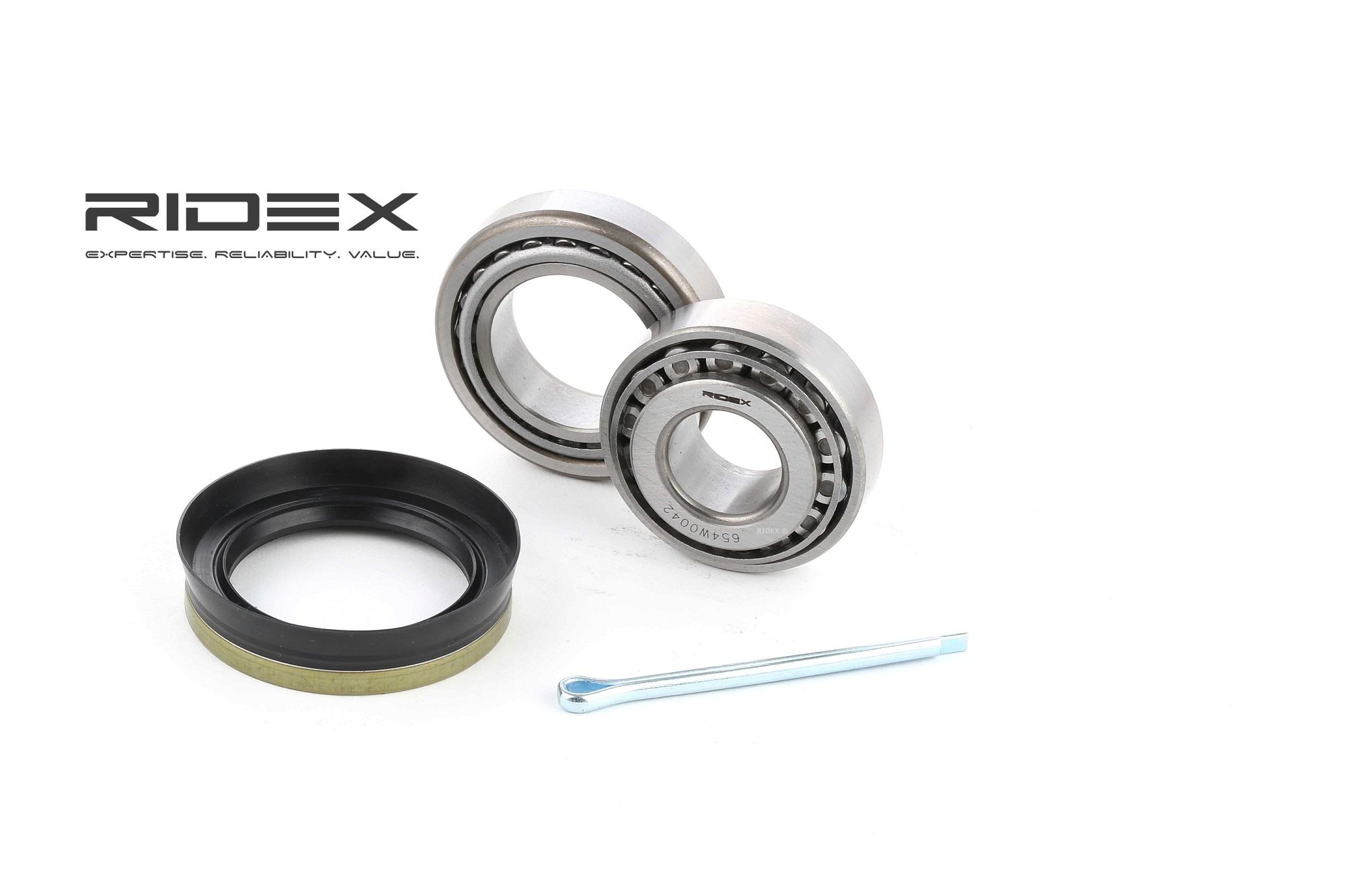 RIDEX Pyöränlaakerit VW,AUDI,SEAT 654W0042 211405645DWB,211405645WB,443505509 Pyöränlaakerisarja 443505509WB,8D0598625,8D0598625B,211405645WB